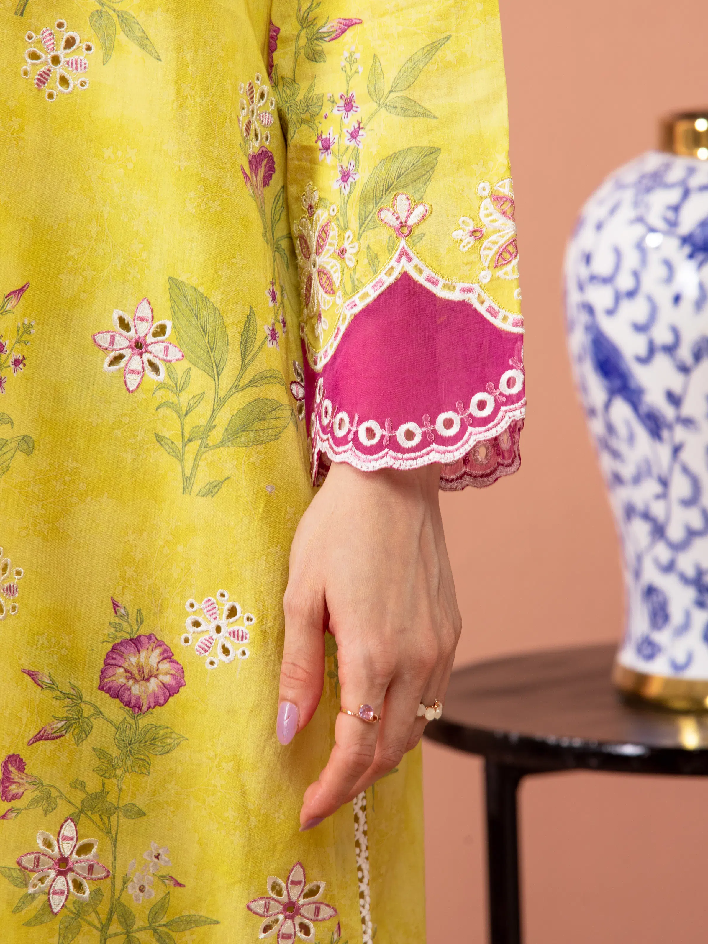 Embroidered Lawn Suit - EWU5V1-31493-3P - Image 5