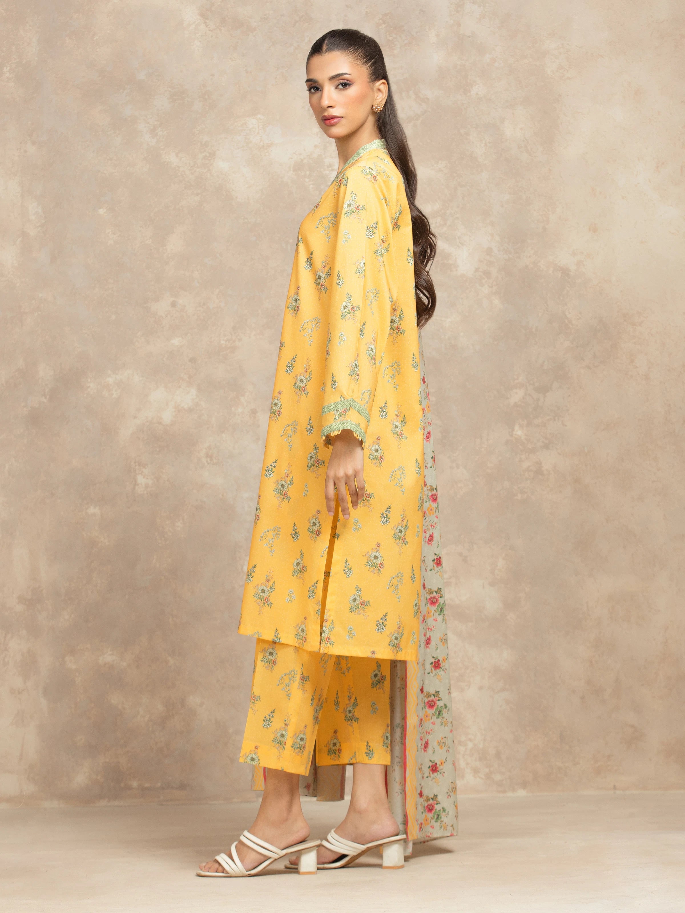 Printed Lawn Suit - EWU6A1-36504-3P - Image 5