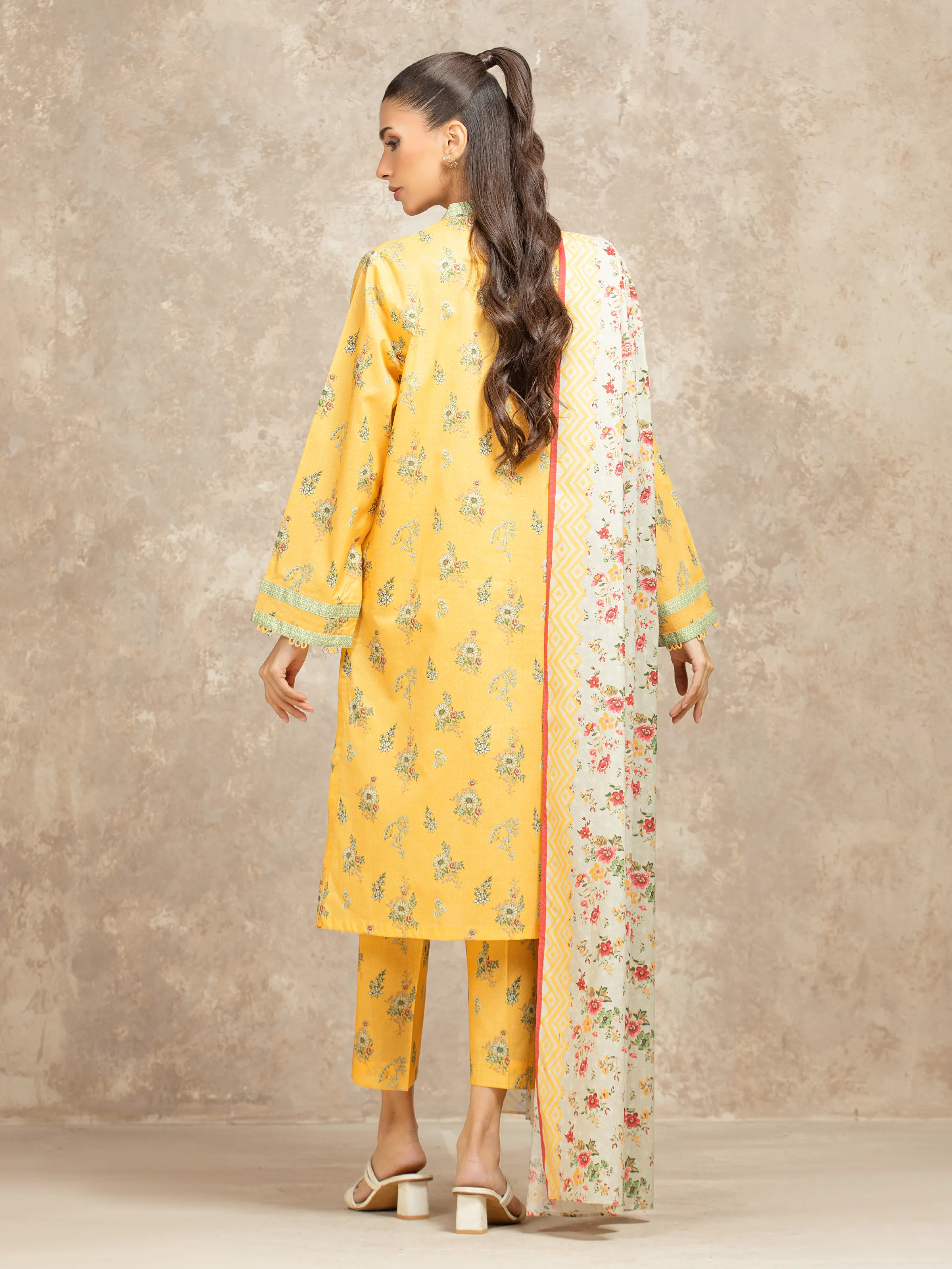 Printed Lawn Suit - EWU6A1-36504-3P - Image 6