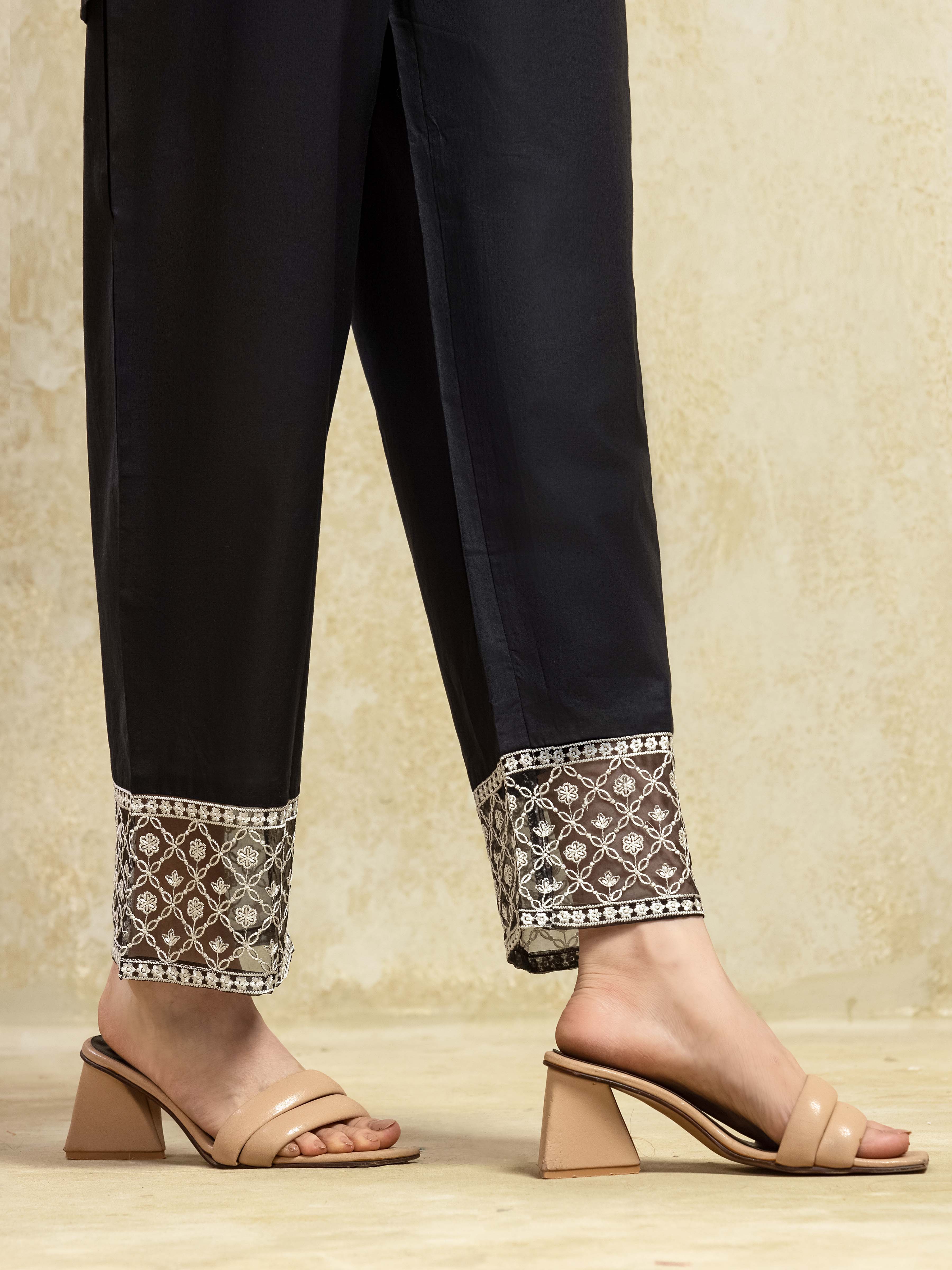 Embroidered Cambric Trouser - EWBE5-76603 - Image 3