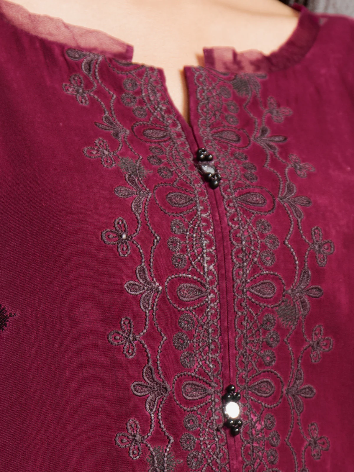 Embroidered Jacquard Suit - EWU24V3-26751-3P - Image 2