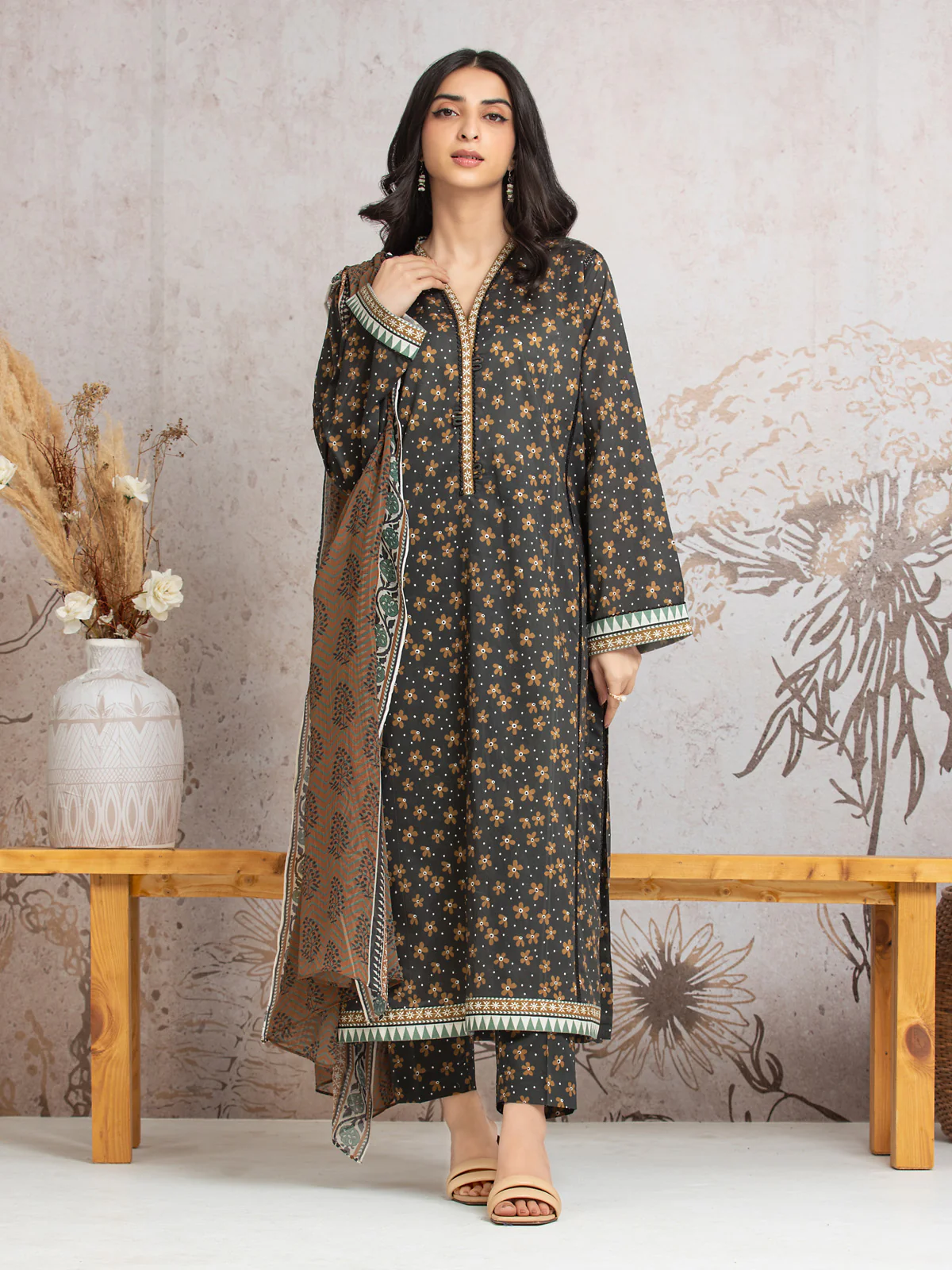 Printed Cambric Suit - EWU24M2-011