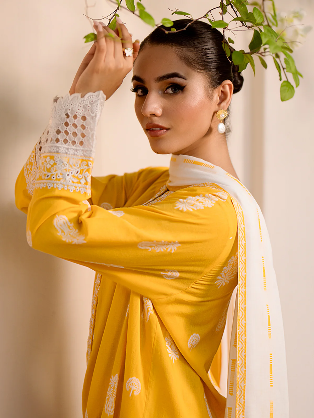 Embroidered Jacquard Suit - EWU24V3-30050-3P - Image 6