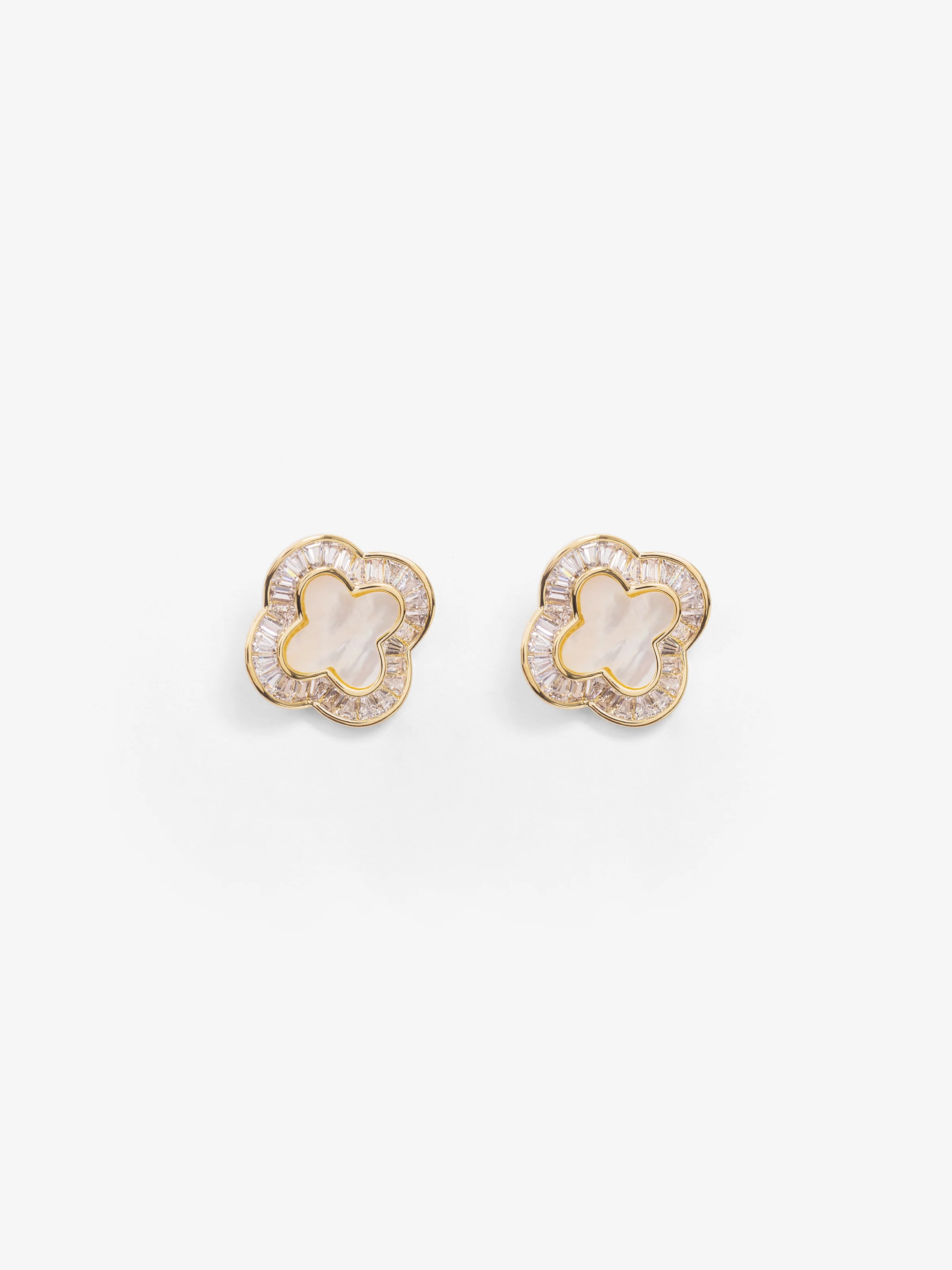 Petal Glow Gold Ear Studs - EAWE5-136