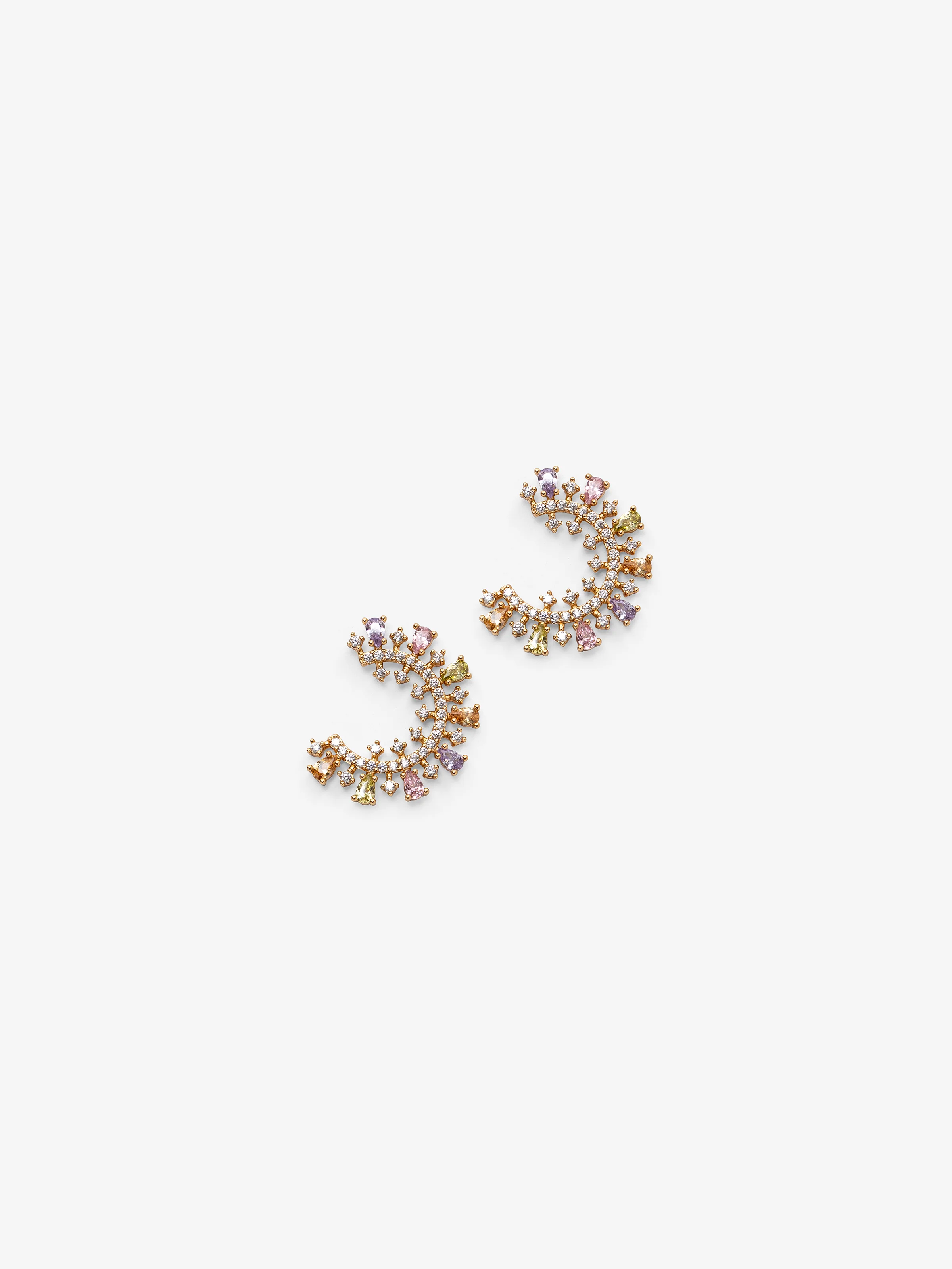Spiral Gold Multi Earrings - EAWE5-077