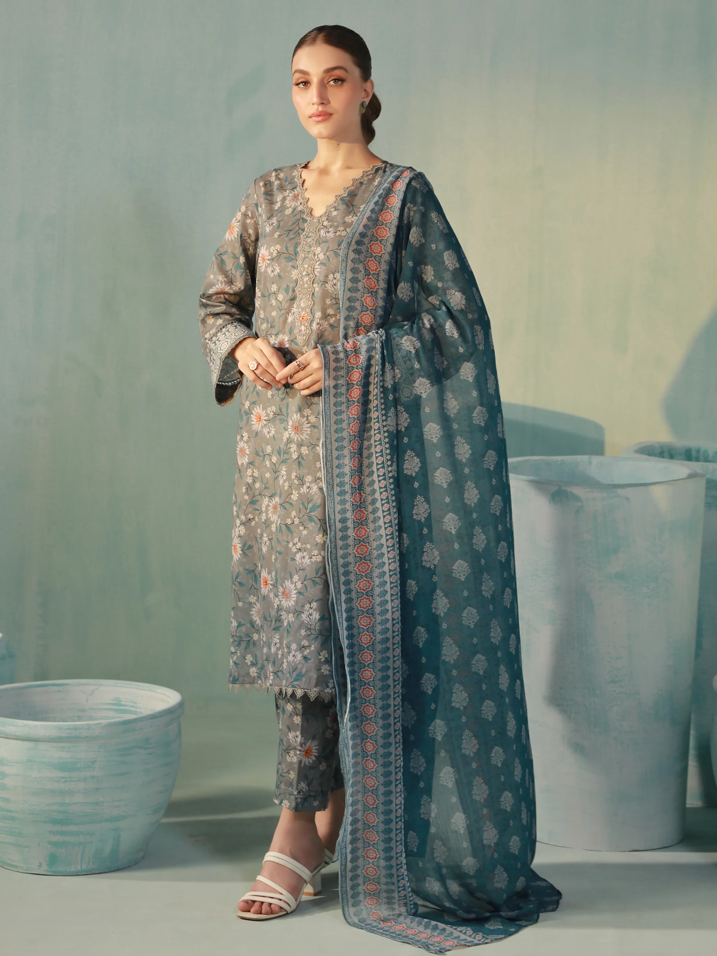 Printed Cambric Suit - EWU24M2-020