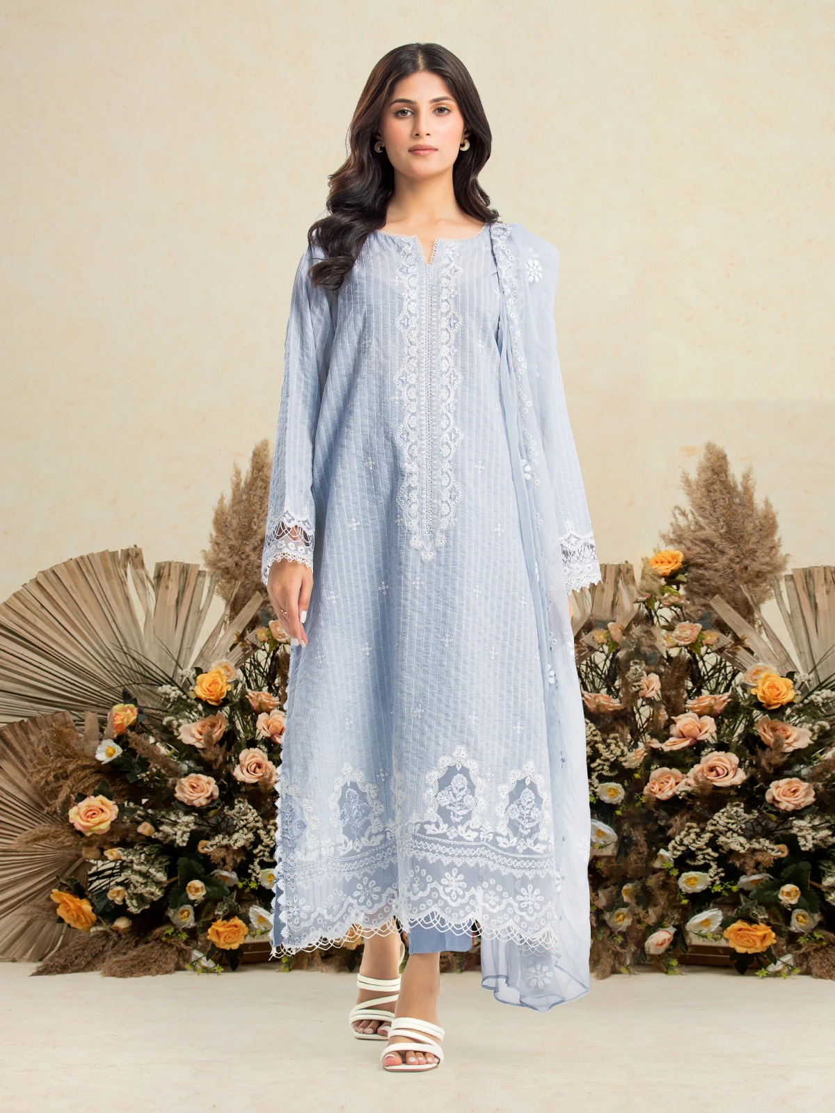 Embroidered Dobby Suit - EWU24V3-30124-3P - Image 2