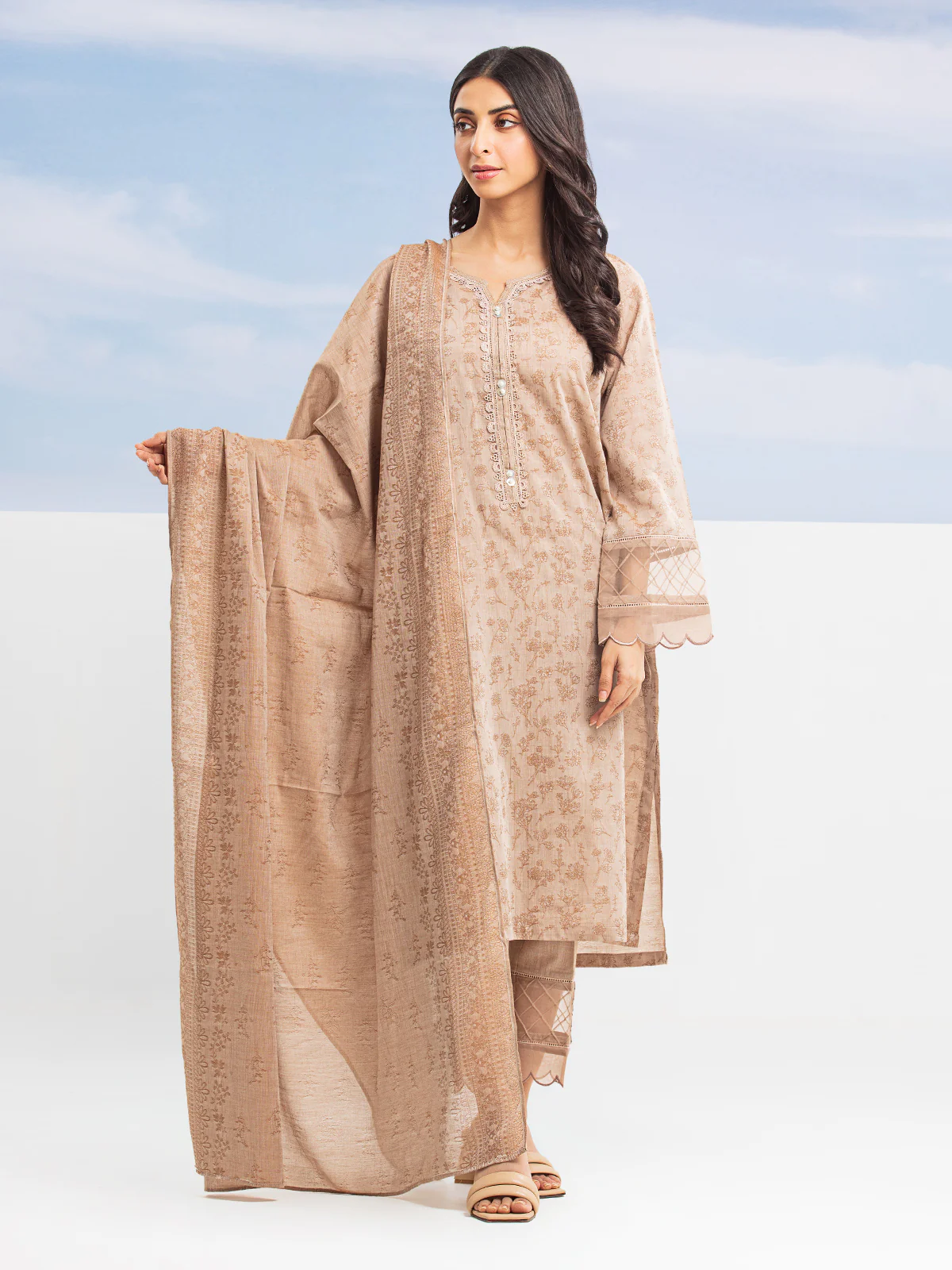 Embroidered Jacquard Shirt - EWU24V3-28788S