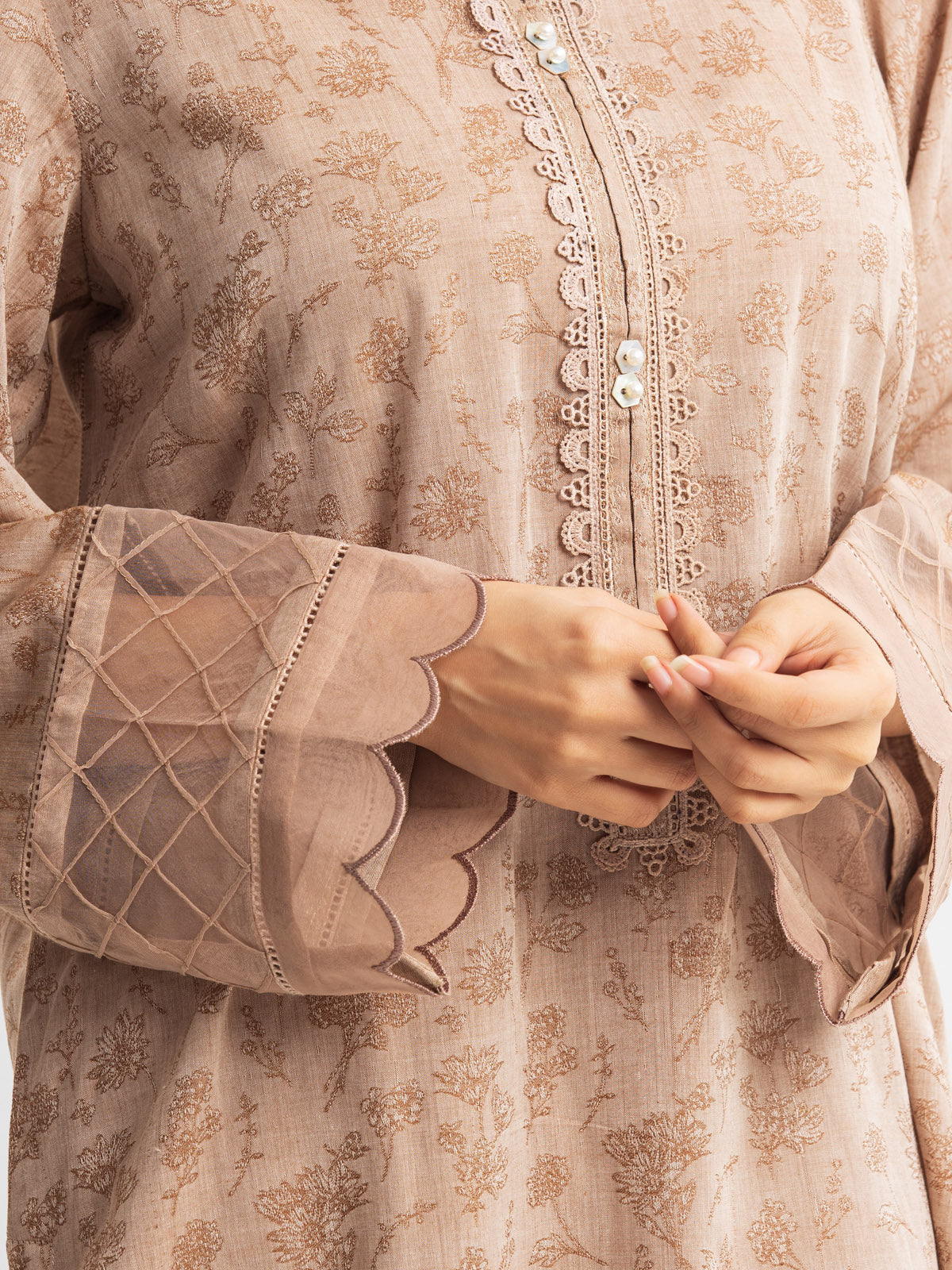 Embroidered Jacquard Shirt - EWU24V3-28788S - Image 4