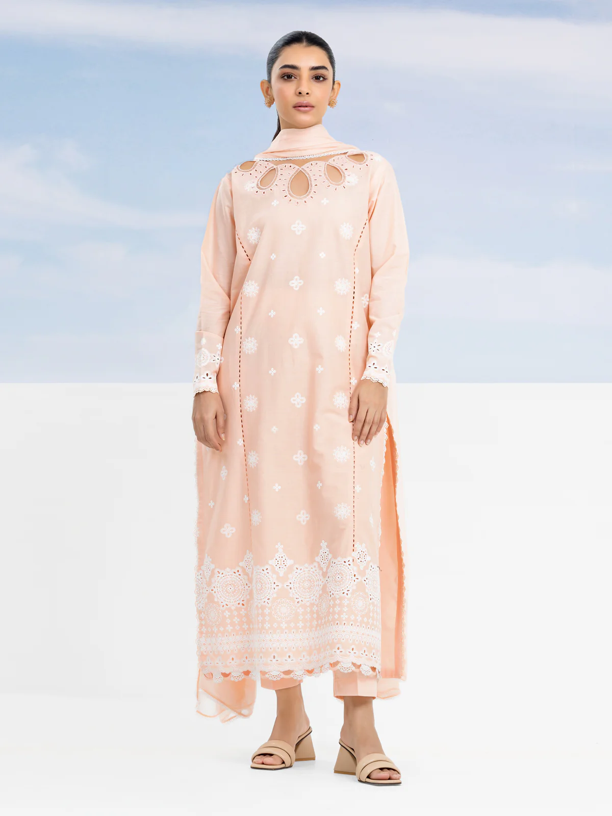 Embroidered Cambric Suit - EWU24V2-30138-3P - Image 2