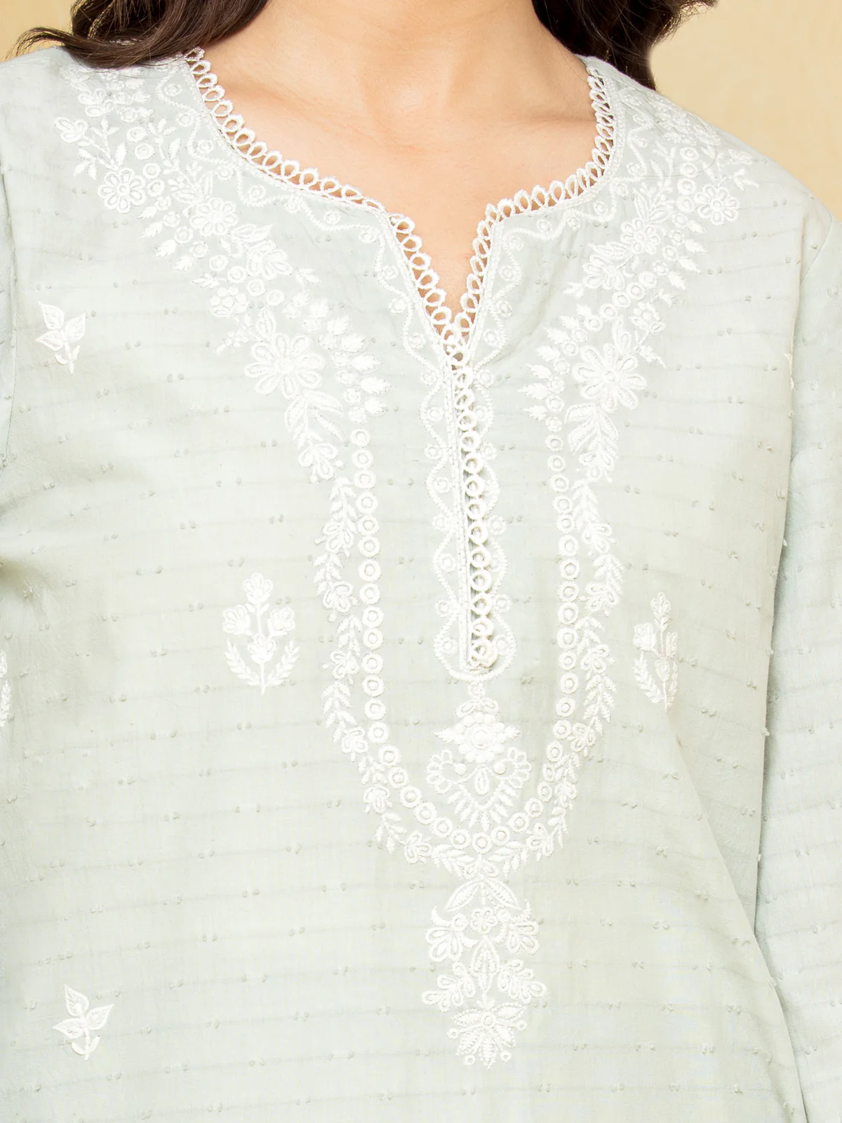 Embroidered Dobby Suit - EWU24V7-28776-3P - Image 3
