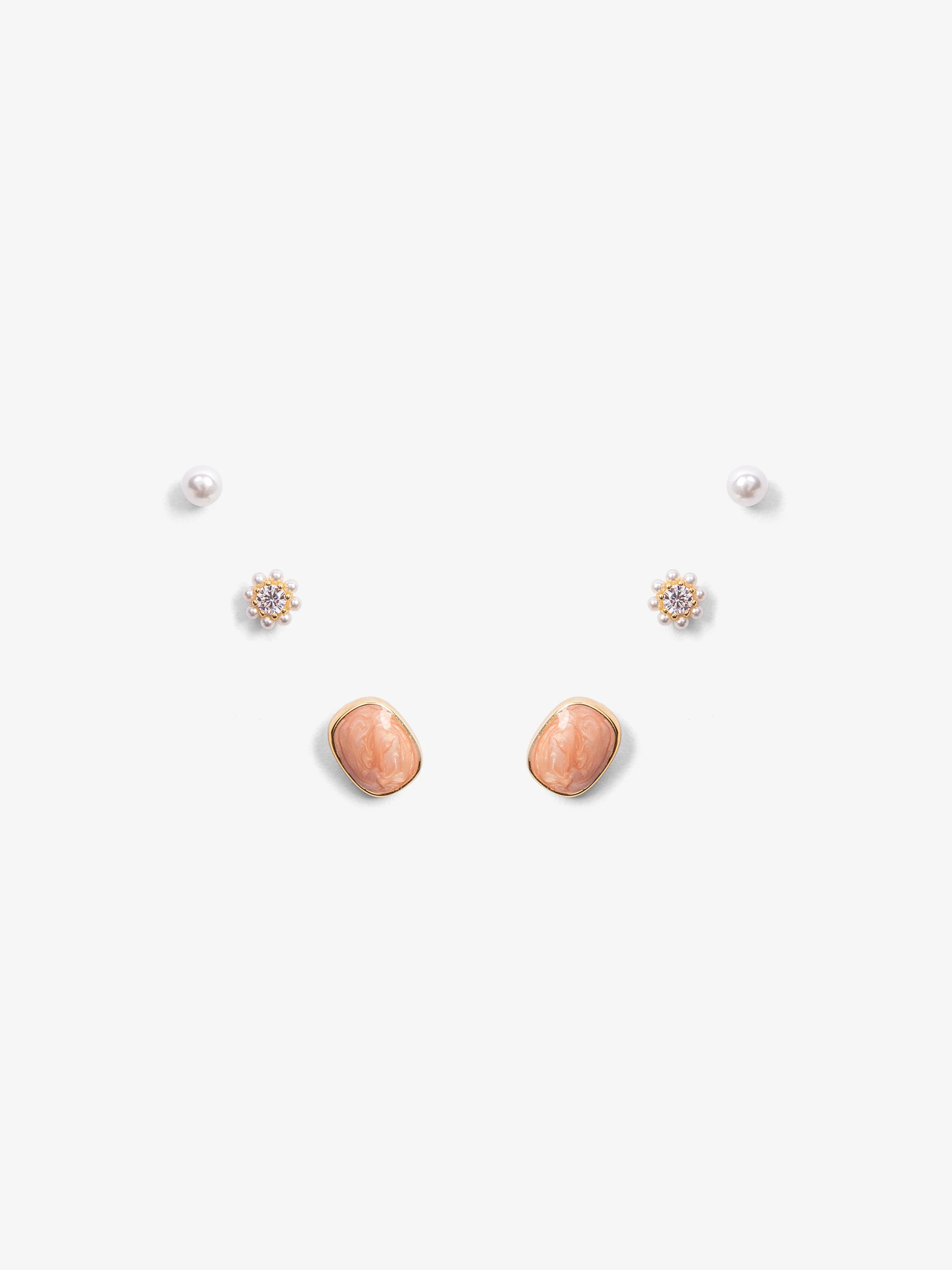 Mesh Trio Ear Studs - EAWE5-126