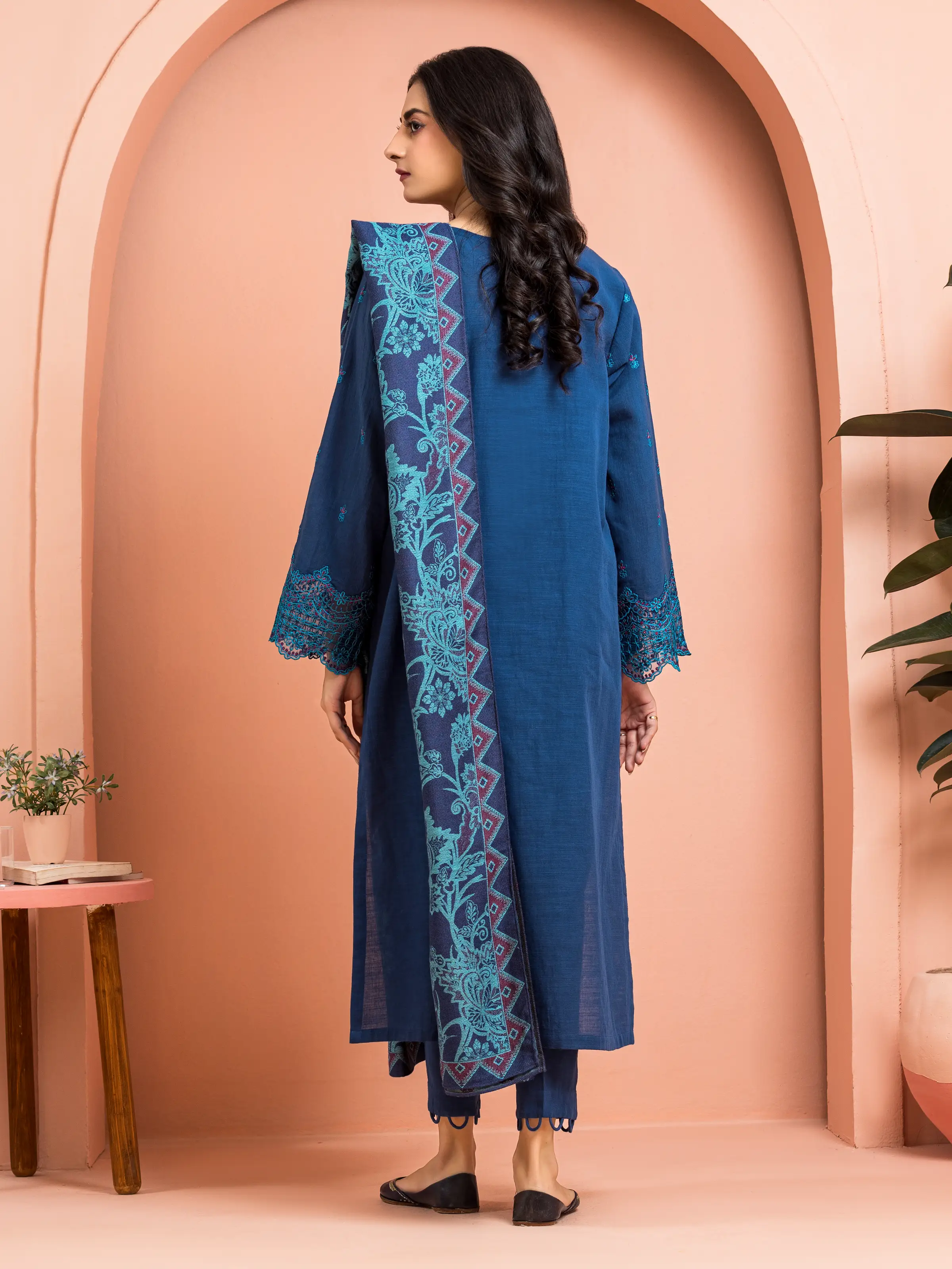 Embroidered Marina Twill Suit - EWU24V14-30214-3P - Image 2