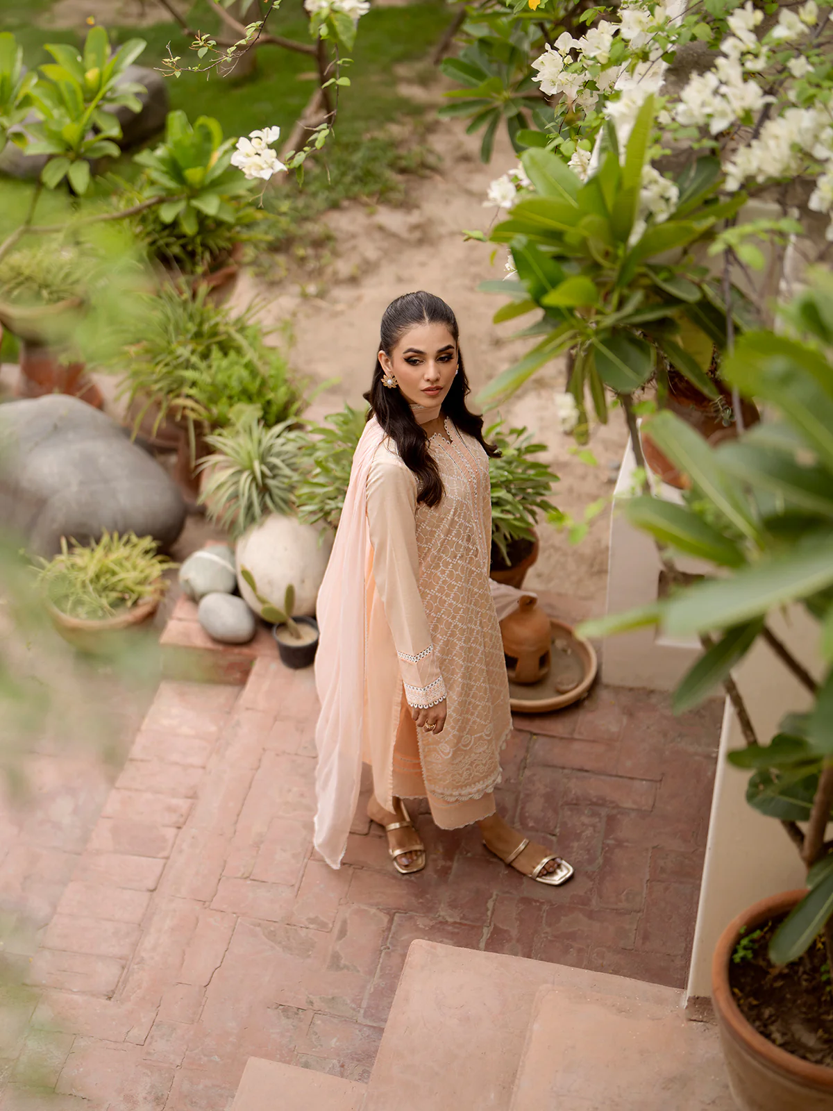 Embroidered Cambric Suit - EWU24V2-28618-3P - Image 5