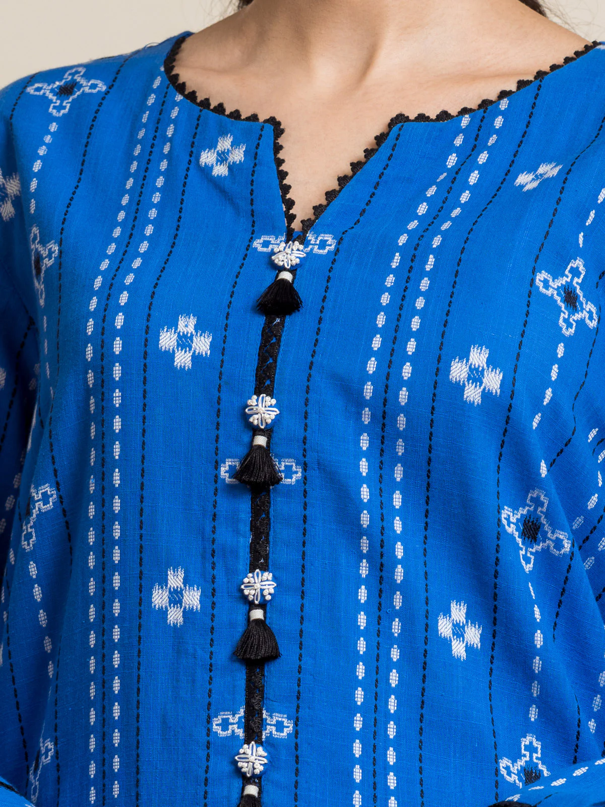 Embroidered Jacquard Suit - EWU24V3-30054-3P - Image 2